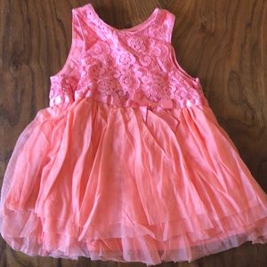 Cat & Jack coral lace and tulle dress